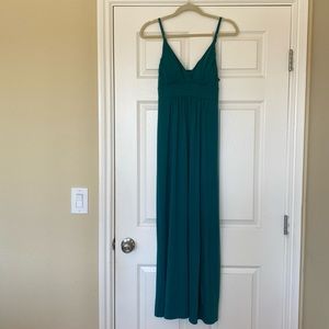 Teal green maxi sundress. Size Small. Adjustable straps